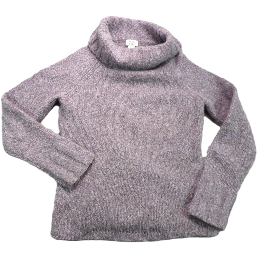Ann Taylor LOFT Cowl Neck Sweater Women M Purple Wool Alpaca Blend Cozy Knit Top